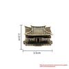 Миниатюрный латунный павильон с детализированной крышей - Древнекитайская архитектура для домашнего декора и сказочных садов