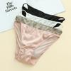 1 Pc Low Waist Sexy Lace Triangle Briefs Silky Smooth and High Elasticity Silk Home Underwear Briefs