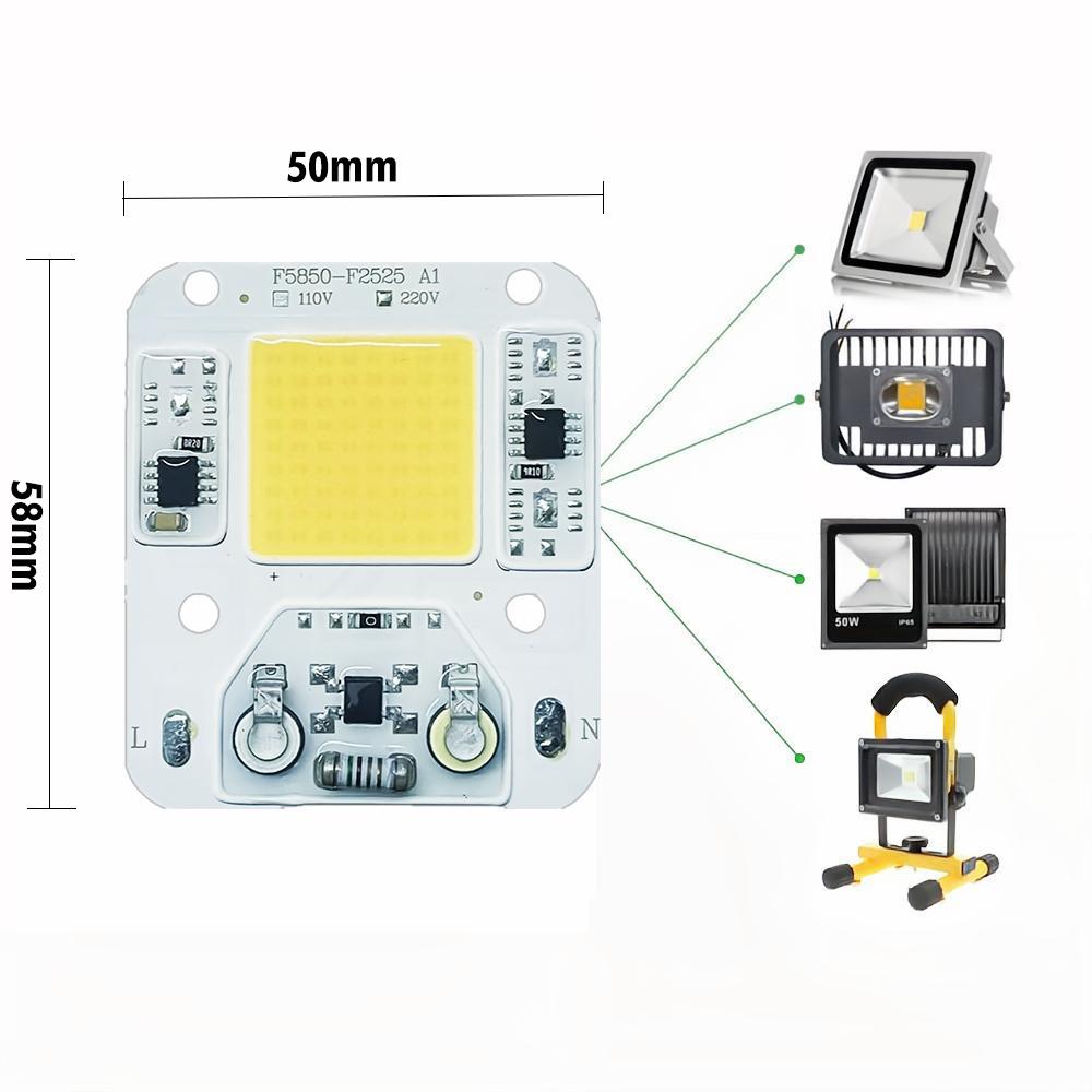 AC220V 110V светодиодный чип 50 Вт 30 Вт 20 Вт COB чип не нужен драйвер светодиодные лампы бусины для прожектора Lampada DIY освещения
