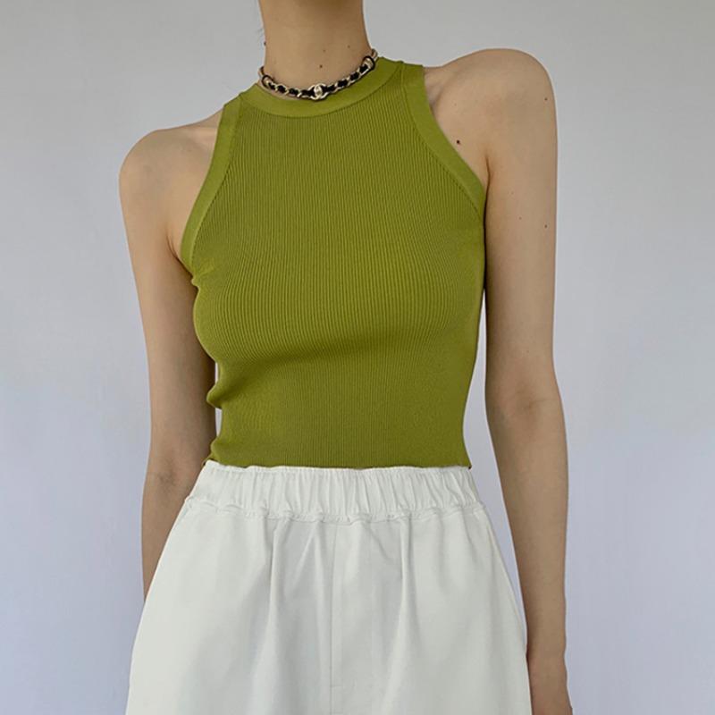 The New Summer Style of All Kinds of Cold Elastic Slimming I-vests for Women Halter Halter Sleeveless Tops To Wear