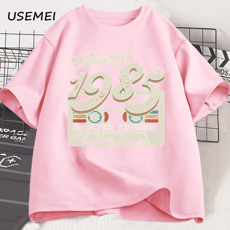 40th Birthday T-Shirt Vintage 1985 Limited Edition T Shirt for Men Women Coton Casual O Neck Tees Man Clothes Oversized Unisex