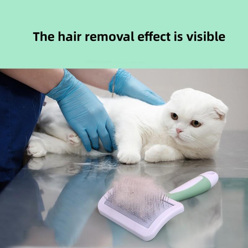 Щетка для кошек, самоочищающаяся пуходерка, щетка для собак, удаляет спутанную шерсть, колтуны, расческа, мягкая собака, щенок, инструмент для ухода за домашними животными, аксессуары для кошек