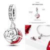 Медь Мальчик Девочка Пара Влюбленные Бусины Шармы Цирконий Подвеска Подходит Оригинальный Браслет Шармы Ювелирные изделия Женщины Сделай сам