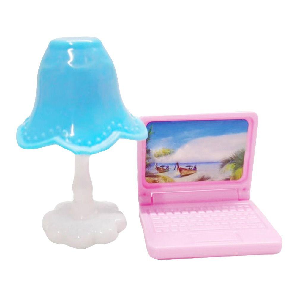 2 цвета миниатюрный ноутбук пластиковый домашний декор игрушка новые аксессуары для кукольного дома 1:12. Декор кукольного домика