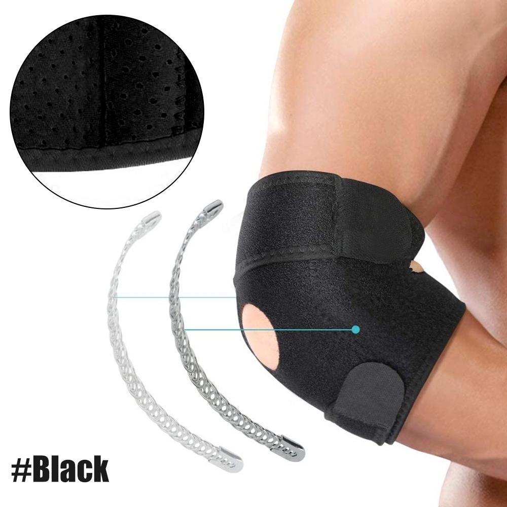 1 шт. фиксатор локтя, регулируемая поддержка локтя с двухпружинным стабилизатором, фиксатор локтя для теннисного локтя, облегчение боли при спортивных травмах