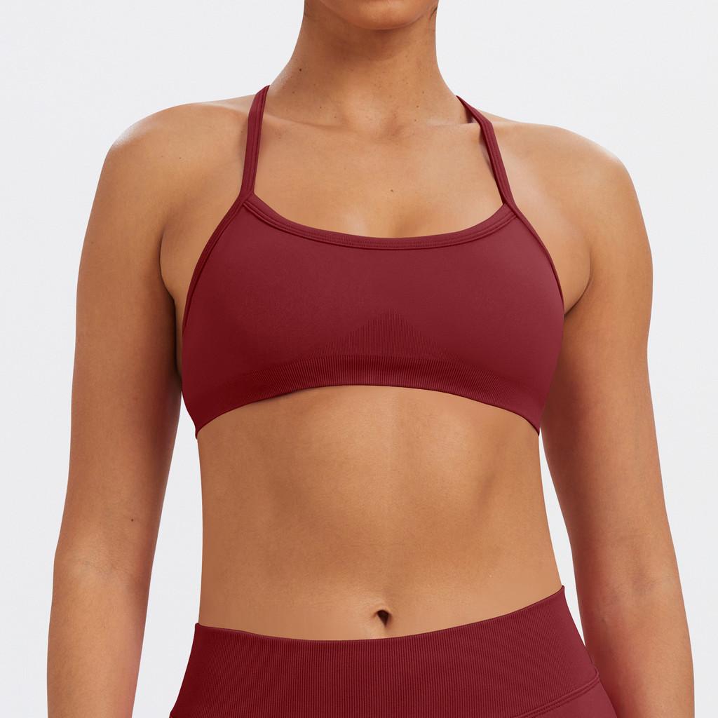 Seamless Highstretch Yoga Bra With Removable Straps For Fitness And Workout Enthusiasts