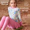 Little Naive Girls' Long Sleeve Sun Protection Split Swimsuit Set