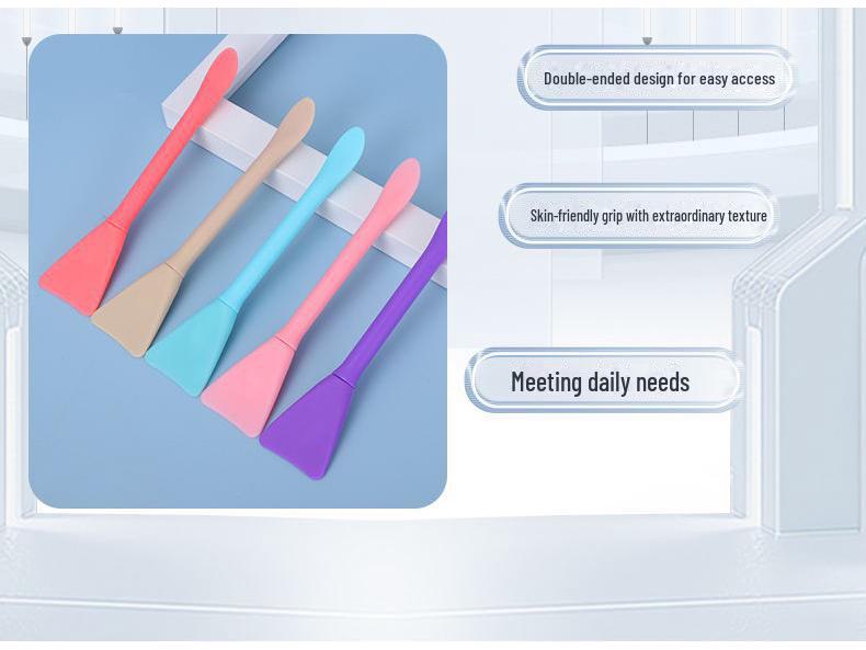 Двойная силиконовая щетка для масок с лопаткой для масок