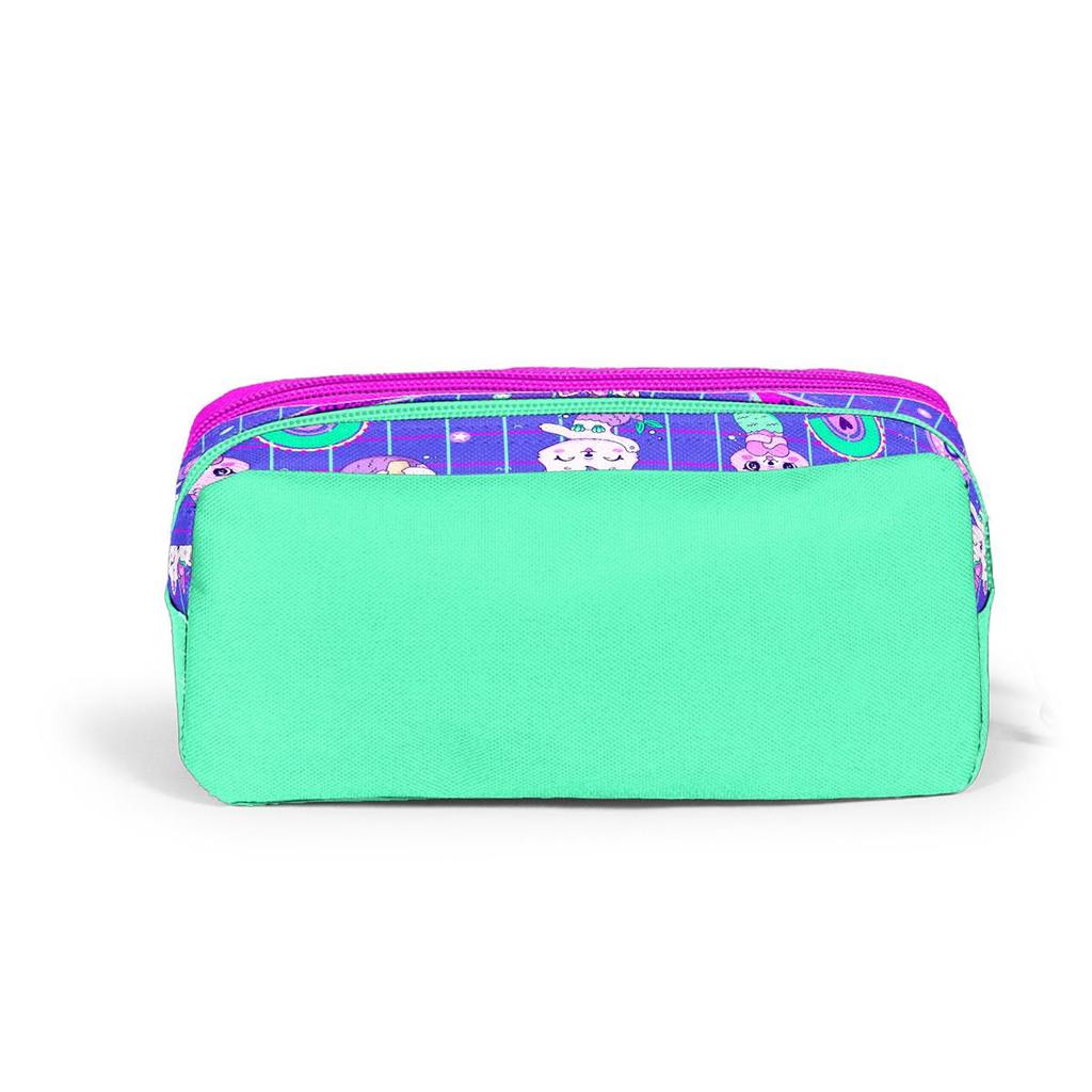 coral high Детская сумка-карандаш с двумя отделениями и рисунком единорога, лаванды и кота 12051