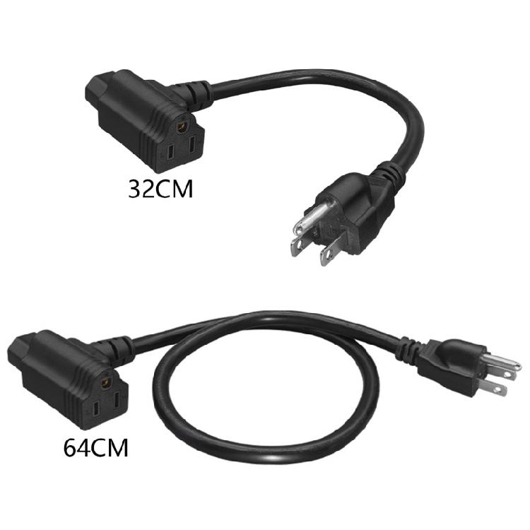Multipurpose Professional 14AWG Power Cable Cord With Double Outlets NEMA 5 15P to C13 and 5 15R High Performances