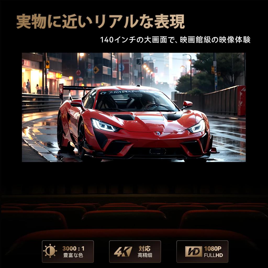 С проектором Super Bright Совместимость с 4K Full HD Проекционное отношение 26 дБ Бесшумные приложения Голосовое управление Потолочный компактный 5G WiFi Мгновенный Bluetooth Chromecast