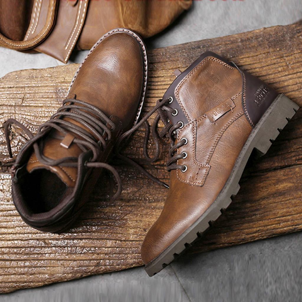 Nansheng Shoes Martin Boots Men's Boots Large Size Zipper Short Boots Men's Shoes High Top Shoes OPP Bag Labelable