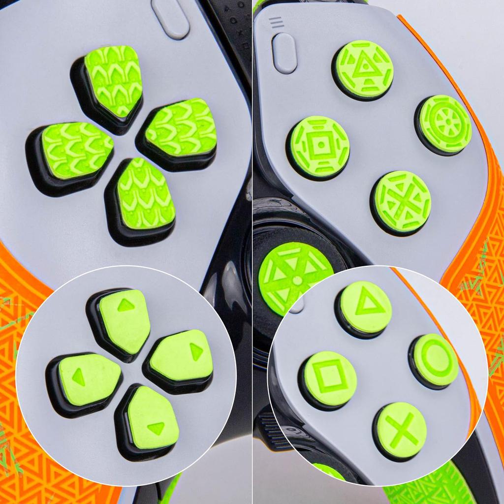 TALONGAMES PS5 DualSense Edge Controller Grip Elite with Enhanced Grip and Button Colorful Innovative No Grip Sticker Skin Kit for PlayStation 5