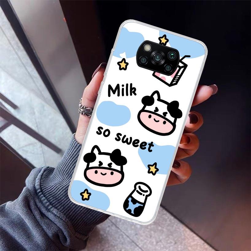 Dairy Cattle Cow Speckle Cute Phone Case for Xiaomi Poco F7 Ultra X7 X6 X5 Pro X4 Gt M8 M7 Redmi 15 15C 13 13C 12 12C Soft Cover