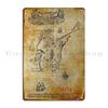 Treasure Island Map Metal Plaque Bar Decoration Pub Printing Customize Tin Sign Poster