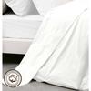 Flat Sheet - White - 180x290 Cm - 100% Cotton - Machine Washable - 1 Person