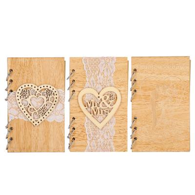 Деревянная гостевая книга памятные записные книжки для подписи сообщение подарок на свадьбу