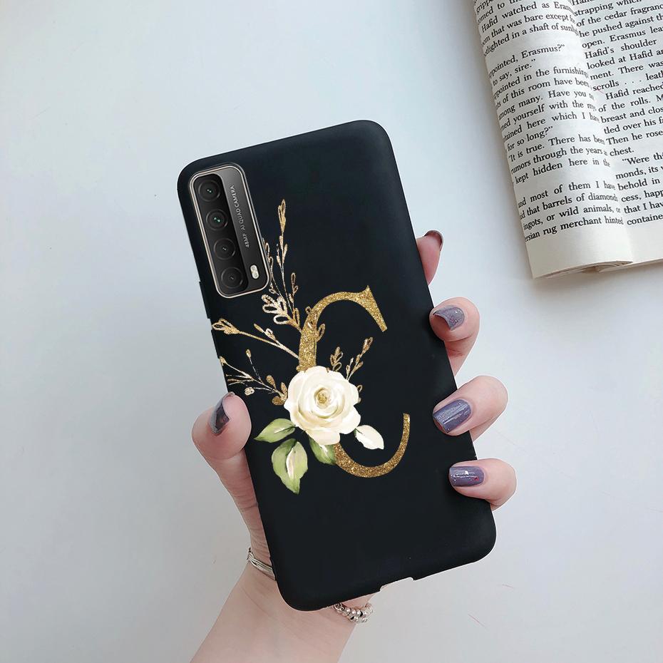 Модный Цветочный Чехол с Буквами Ударопрочный для Huawei P Smart 2021 Мягкий ТПУ Чехол для Huawei Y7A 2020 Y 7A Y7 A Чехлы для Телефонов 6.67"