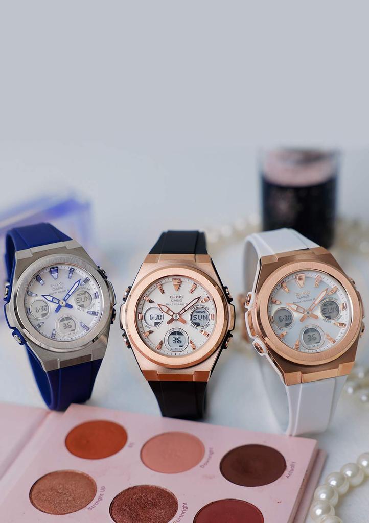 Женские радиоуправляемые солнечные часы Casio Baby-G MSG -W600-2AJF / -W600G-1AJF / -W600G-7AJF [Официальный японский продукт] Темно-синий / Черный / Белый