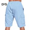Мужские летние шорты, однотонные, повседневные, стандартного покроя, с эластичными поясами, завязками, дышащие, карго-шорты