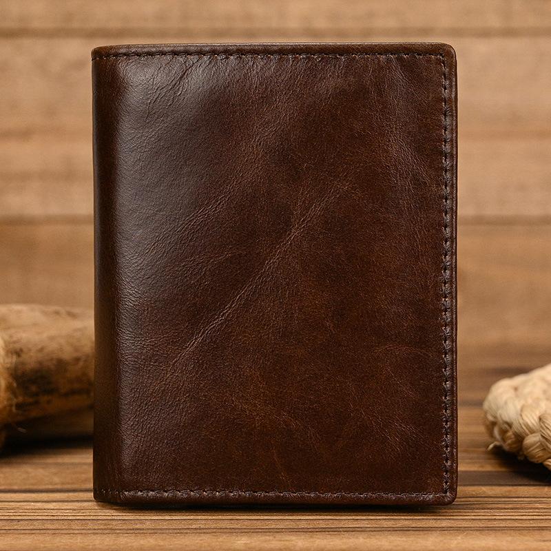 Кожаный короткий кошелек RFID со скидкой 20% Кожаный кошелек на молнии Кошелек для мелочи Мужской кожаный кошелек
