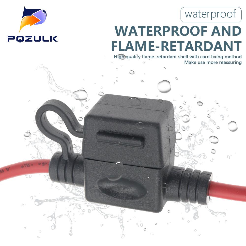 Car Waterproof Square Fuse Holder 32V long Feet Male Fuse 12AWG 10AWG 8AWG Mini Square Fuse Waterproof Fuse Box Fuse Holders1