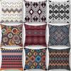 Ethnic Style Printed Square Pillowcase Home Furnishings Car Sofa Bedroom Cushion Cover