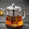 Heat Resistant Glass Teapot with Stainless Steel Tea Infuser Filter Flower Kettle Kung Fu Set  Puer Oolong