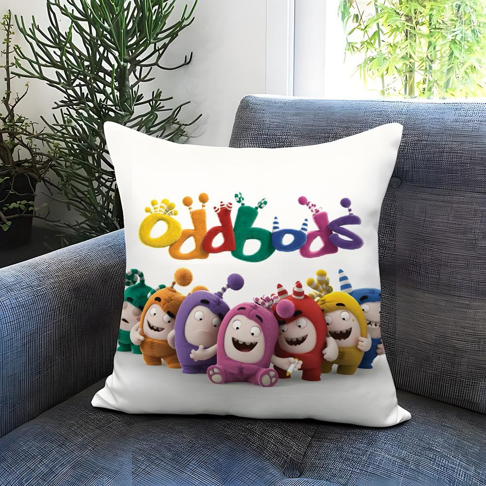 Мультяшная наволочка Oddbods, удобная, двусторонняя, идеальна для автомобиля, дивана, спальни и многого другого