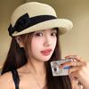 Элегантная шляпа-бант, летняя шляпа для верховой езды, ретро плетеная соломенная шляпа, для улицы