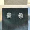 Vinregem 1.5CT 6*8 мм бриллианты овальной огранки 100% стерлинговое серебро 925 пробы 3EX VVS1 настоящий муассанит драгоценный камень серьги-пусеты ювелирные изделия для женщин