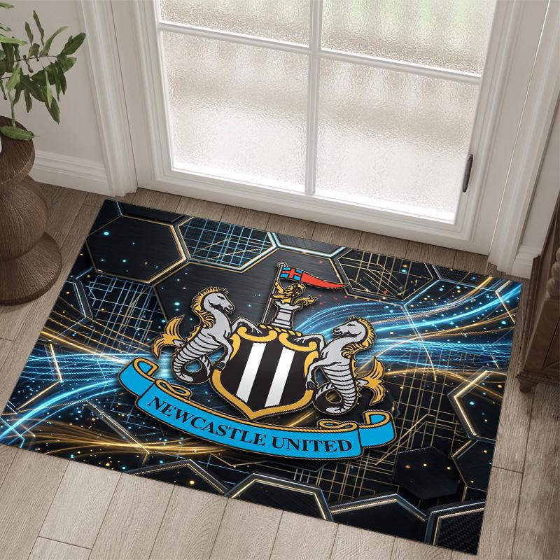 Футбольный дизайн Newcastle United Хрустальный бархатный ковер Уютный Не?Нескользящий ковер с принтом для спальни, гостиной, прихожей