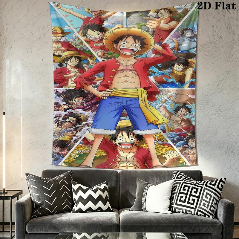 One Piece Straw Hat Pirates Adventure Tapestry Fashion Print Background Cloth Work Of Art Background Wall Hanging Cloth Soft
