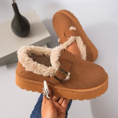 Новые зимние женские туфли, плюшевые модные туфли в стиле ретро, хлопковые женские тапочки на плоской подошве, женские ботинки на платформе, Zapatos Mujer