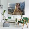 Coastal City Monkey Model Tapestry 2D Flat Printing Weird Home Decoration Bedroom Wall Art Decoration Fun Fashion Dialogue
