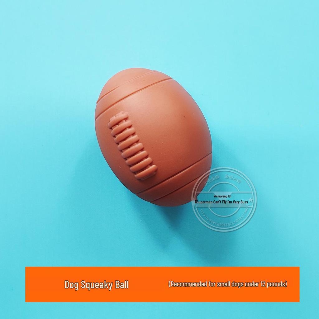 Sounding Football Dog Toy: Bite-Resistant Molar Teething Ball for Small Dogs like Teddy, Bichon Frise, and Pug.