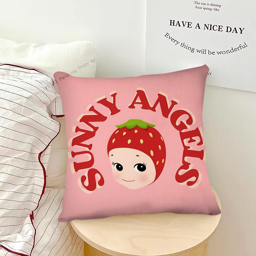 Милая кукла мультяшная наволочка Sonnys Angels модная квадратная наволочка для спальни, дивана, комнаты, внутреннее украшение, чехол для подушки для отдыха