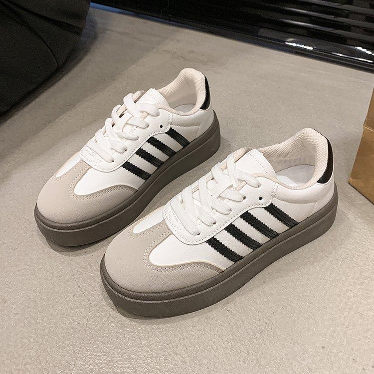 Niche German кроссовки женские весна 2025 новые кожаные белые туфли мягкая подошва женская обувь повседневные спортивные кроссовки плоская подошва