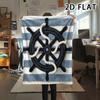 1Pc 2D FLAT Red Stripe Marine Print Flannel Blanket,High quality Comfortable for All Seasons,Home Decor,Warmth and Comfort,Perfect for Christmas Gifts