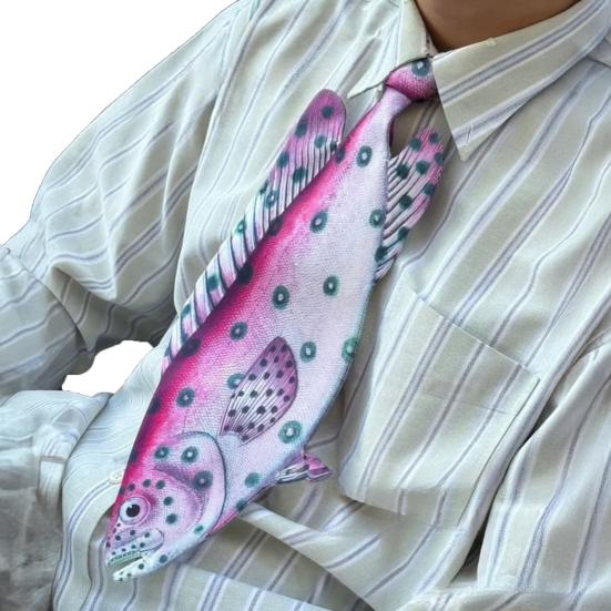 Мужская рубашка Галстук 3D Дизайн Рыба Обезьяна Бархатный Галстук-бабочка Животное Галстук-бабочка Аксессуар для шеи Реалистичная текстура Универсальный стиль Галстук