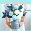 Artificial Hydrangea Flower With Vase Arrangement For Living Room Decor