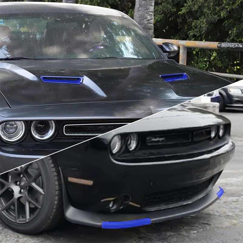 Капот двигателя автомобиля, воздухозаборник, передний бампер, защитный рукав, декоративная крышка для Dodge Challenger 2015, внешние автомобильные аксессуары