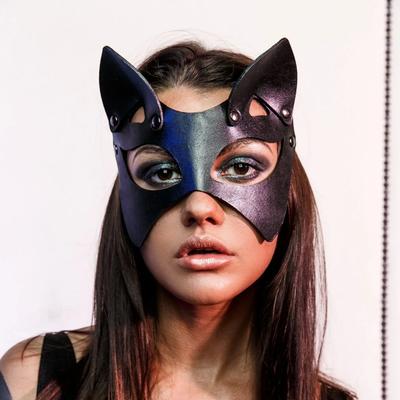 Женские сексуальные кожаные маски с завязанными глазами, готический косплей, модная маска на Хэллоуин, карнавал, вечерние, бал-маскарад, необычные аксессуары для масок
