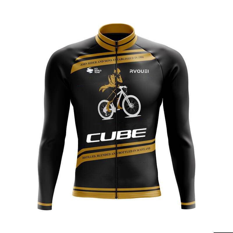 2026 Autumn Breathable Cycling Suit Set Rvouei Cube Team Long Sleeve Men MTB Bike Clothing Autumn Bicycle Clothes Maillot Ropa Ciclismo