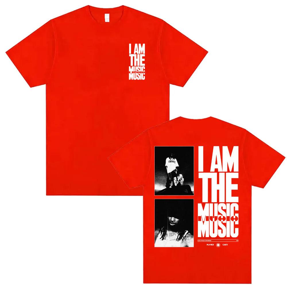 Playboi Carti I AM MUSIC Album Cover T Shirt Mens Clothing Harajuku Hip Hop Street Summer Male 100 Cotton Oversized Tshirts