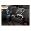 Black PU Leather Left Car Seat Gap Catcher Crevice Filler Storage Box Organizer