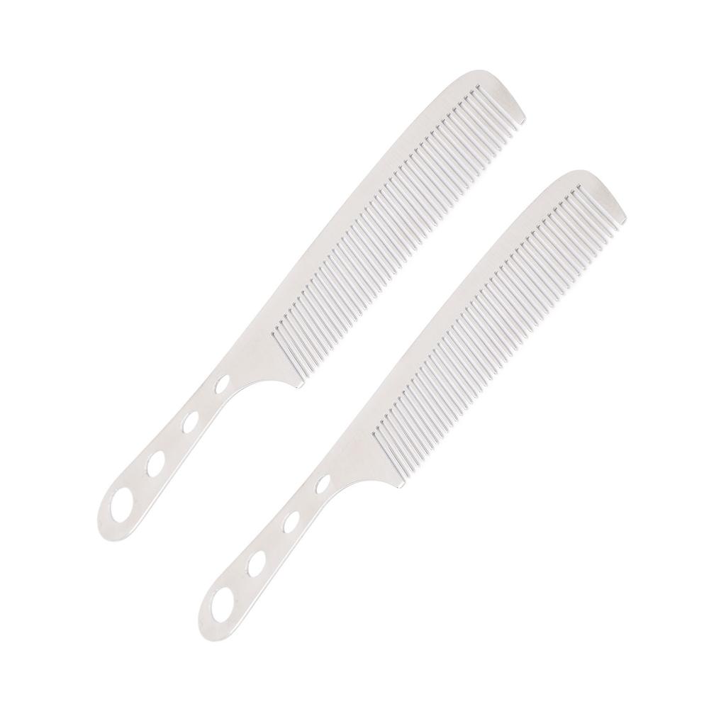2 шт. Расческа для волос из нержавеющей стали, предотвращающая статическое электричество, профессиональная парикмахерская расческа для укладки и груминга