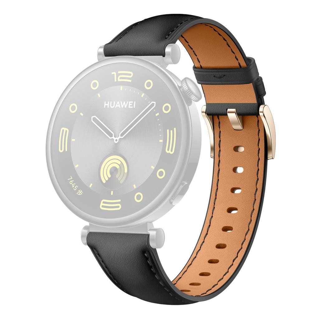 Для Huawei Watch GT 4 41 мм / Garmin Venu 3S 18 мм ремешок для часов из натуральной коровьей кожи