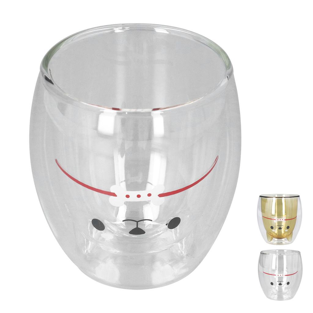 Кружка с двойными стенками в виде мультфильма 280 мл, стеклянная кружка с милым рисунком мышки для воды, чая, кофе, молока