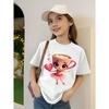 Camiseta de manga corta con estampado de bailarina de ballet, cómoda y transpirable, para uso casual diario en verano